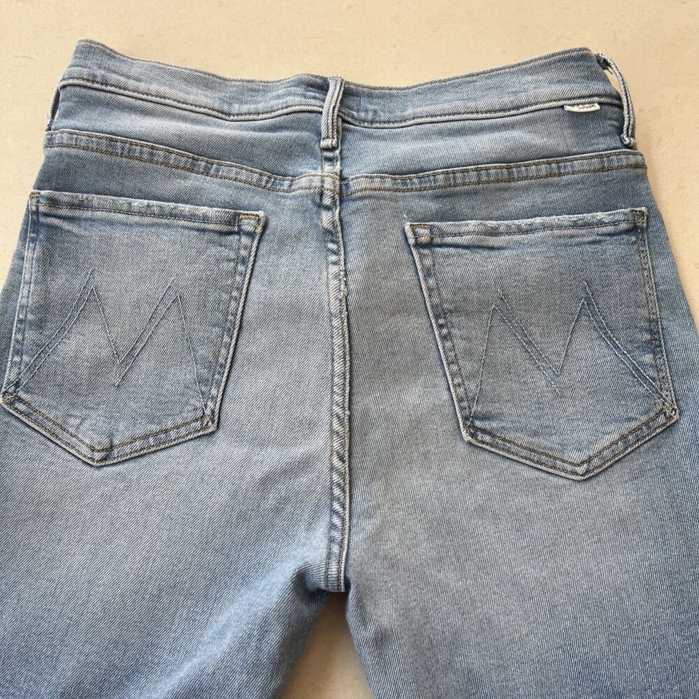 Mother The Insider Women's Crop Step Fray Jeans Size 31 Light Wash Limited !! - Picture 7 of 9
